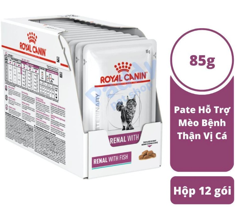 Pate Cho Mèo Hỗ Trợ Thận Vị Cá Royal Canin Renal Cat 85g - Ảnh 6