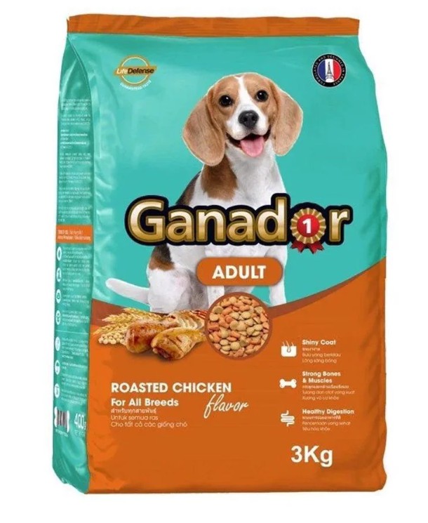 Hạt Ganador Adult Cho Chó Trưởng Thành Vị Gà Quay