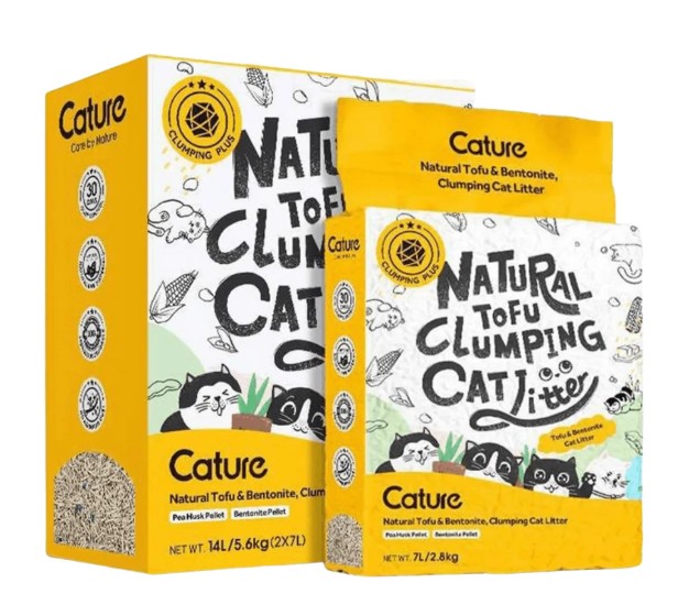 Cát Mèo Đất Sét Mix Đậu Nành Cature Bentonite 2.8kg